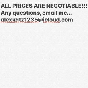 All prices are negotiable!!!